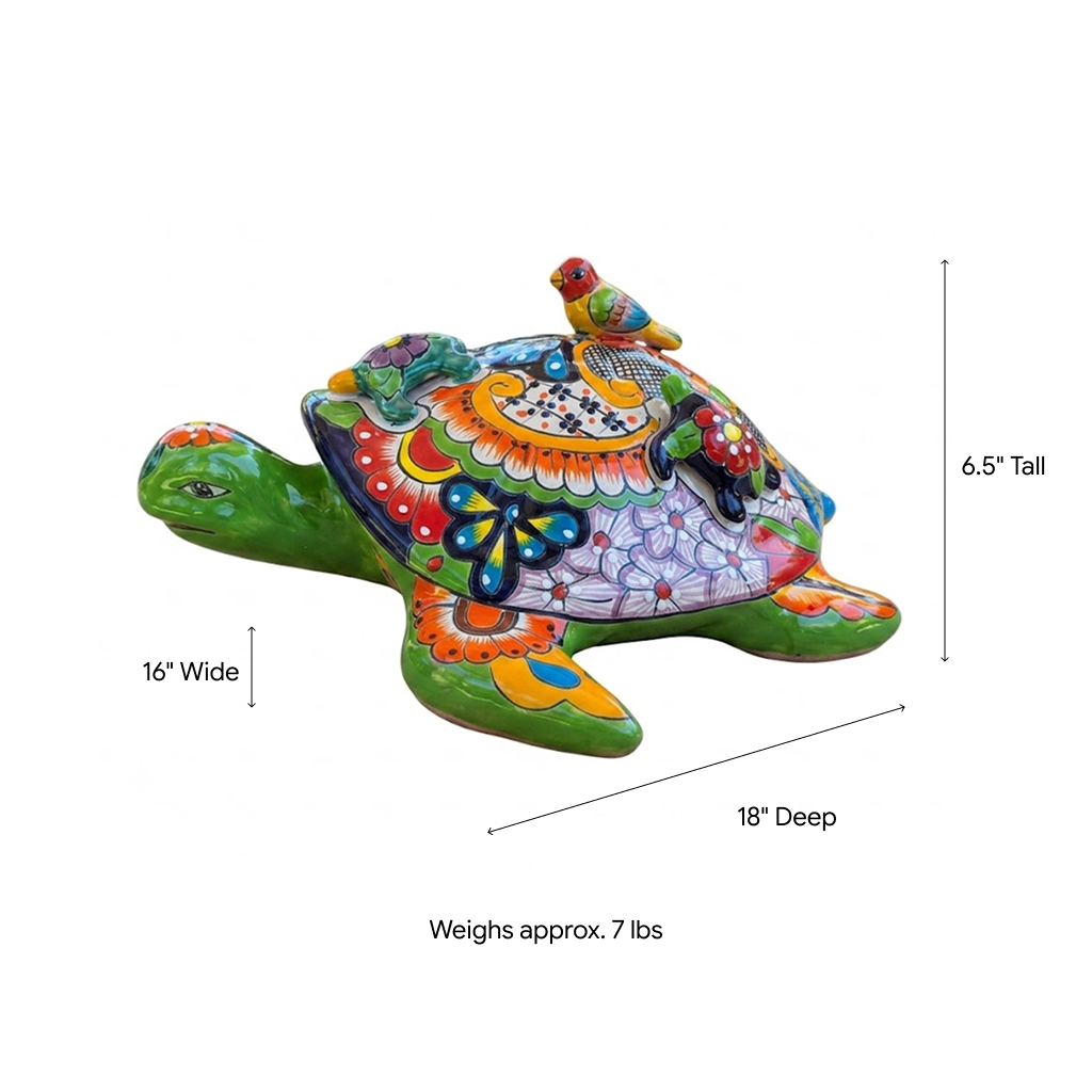 Talavera Turtle Decor | Handmade Mexican Pottery