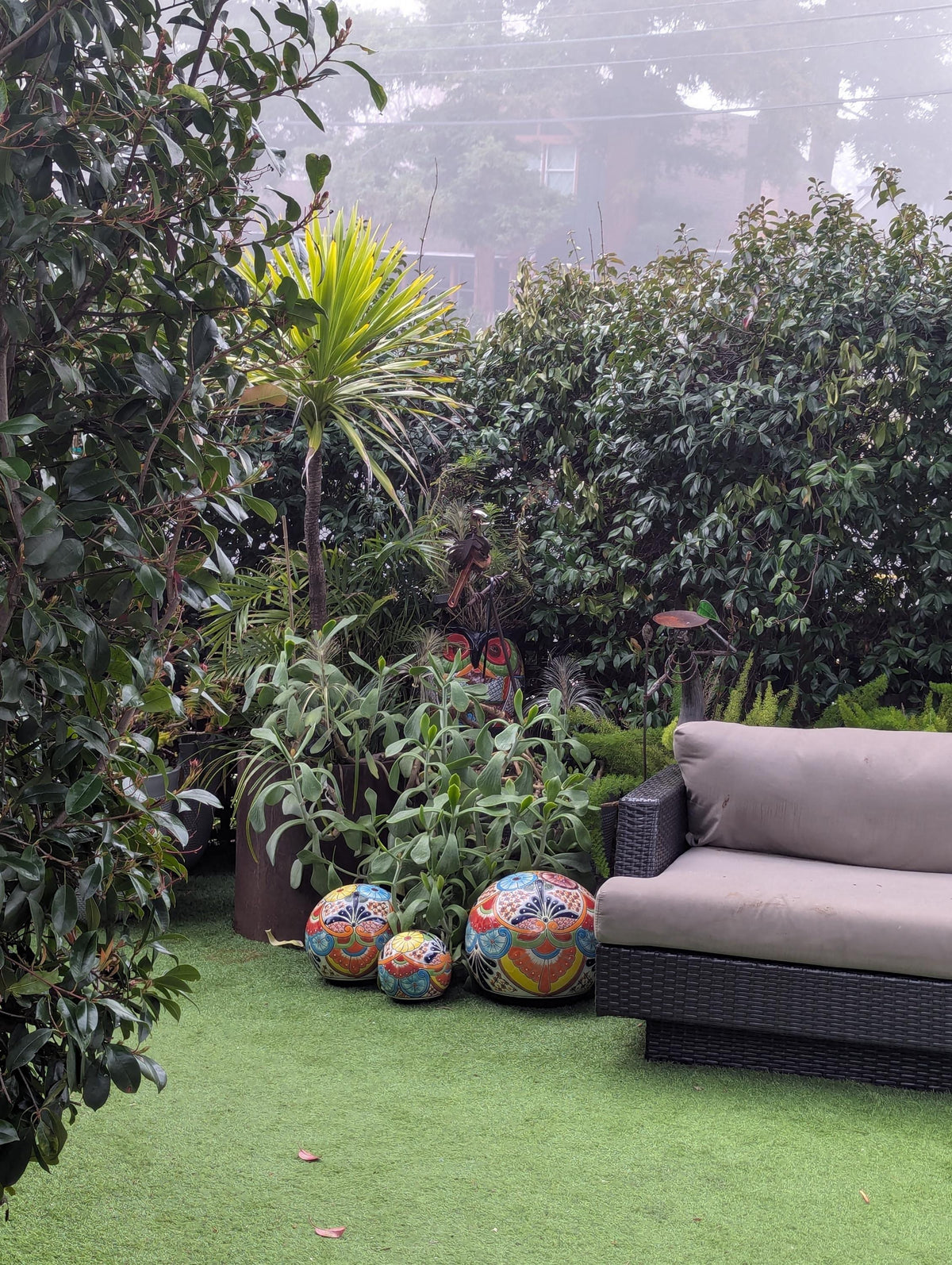 Talavera Garden Spheres: Handmade Mexican Yard Art Decor, Set of 3 from luv2brd.com