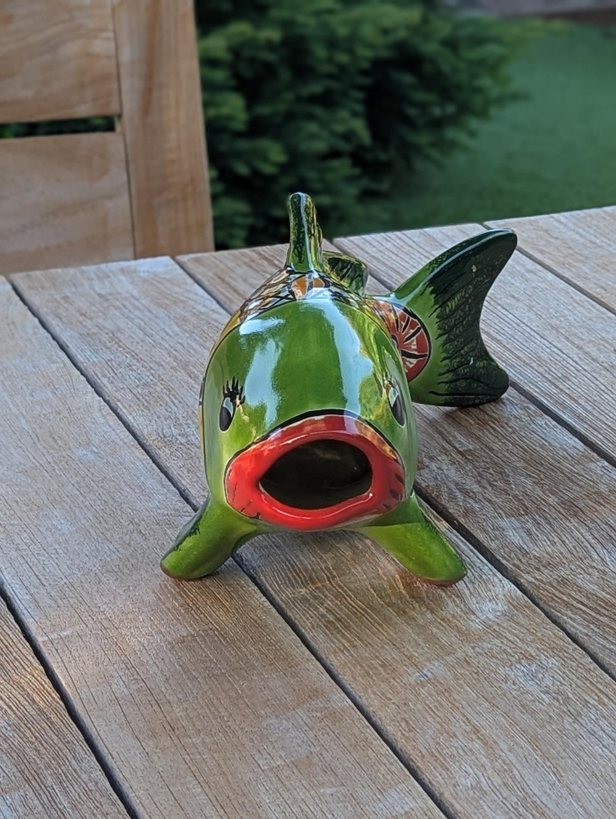 Talavera Koi Fish Sculpture | Handmade Ceramic Garden Statue  | Mexican Pottery Gift