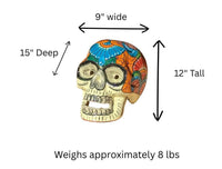 Talavera Skull | Hand Painted Ceramic Halloween Decor & Mexican Pottery