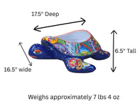 Talavera Turtle Planter | Handmade Mexican Pottery Flower Pot | Garden Decoration