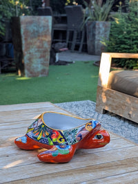 Talavera Turtle Planter | Handmade Mexican Pottery  | Ceramic Flower Pot Garden Gift