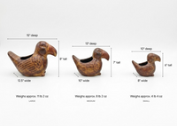 Toucan Planters | Handmade Mexican Pottery is Heavy Clay Garden Decor