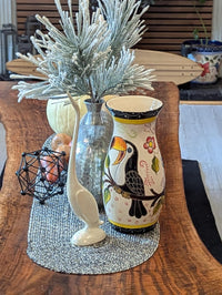 Toucan Vase | Handmade Mexican Talavera Pottery, Floral Home Decor