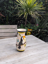 Toucan Vase | Handmade Mexican Talavera Pottery, Floral Home Decor