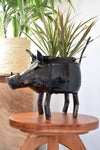 Swahili | AFRICAN MODERN - Zimbabwean Recycled Cook Pot Wart Hog Planters: ZIMA18A Small Planter