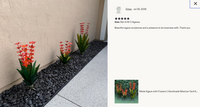 Metal Agave with Flowers | Handmade Mexican Yard Art  | Outdoor Garden Decor