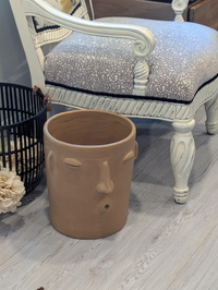 Big Face Planter & Whistler Flower Pot, Handmade Mexican Pottery of Atzompa Mexico, Indoor Outdoor Home Decor