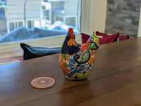 Ceramic Rooster Talavera Pottery Handmade in Mexico, Yard Art Gift for Chicken Lovers