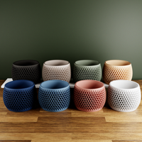 Honeycomb Succulent Planter With Drip Tray, Unique Flower Pot Home Decor, Housewarming Gift for Her, Medium, Natural Wood