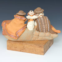åOne Piece Resting Family Fine Ceramic Nativity Christmas Decor, Handmade from Peru, Special Holiday Decoration