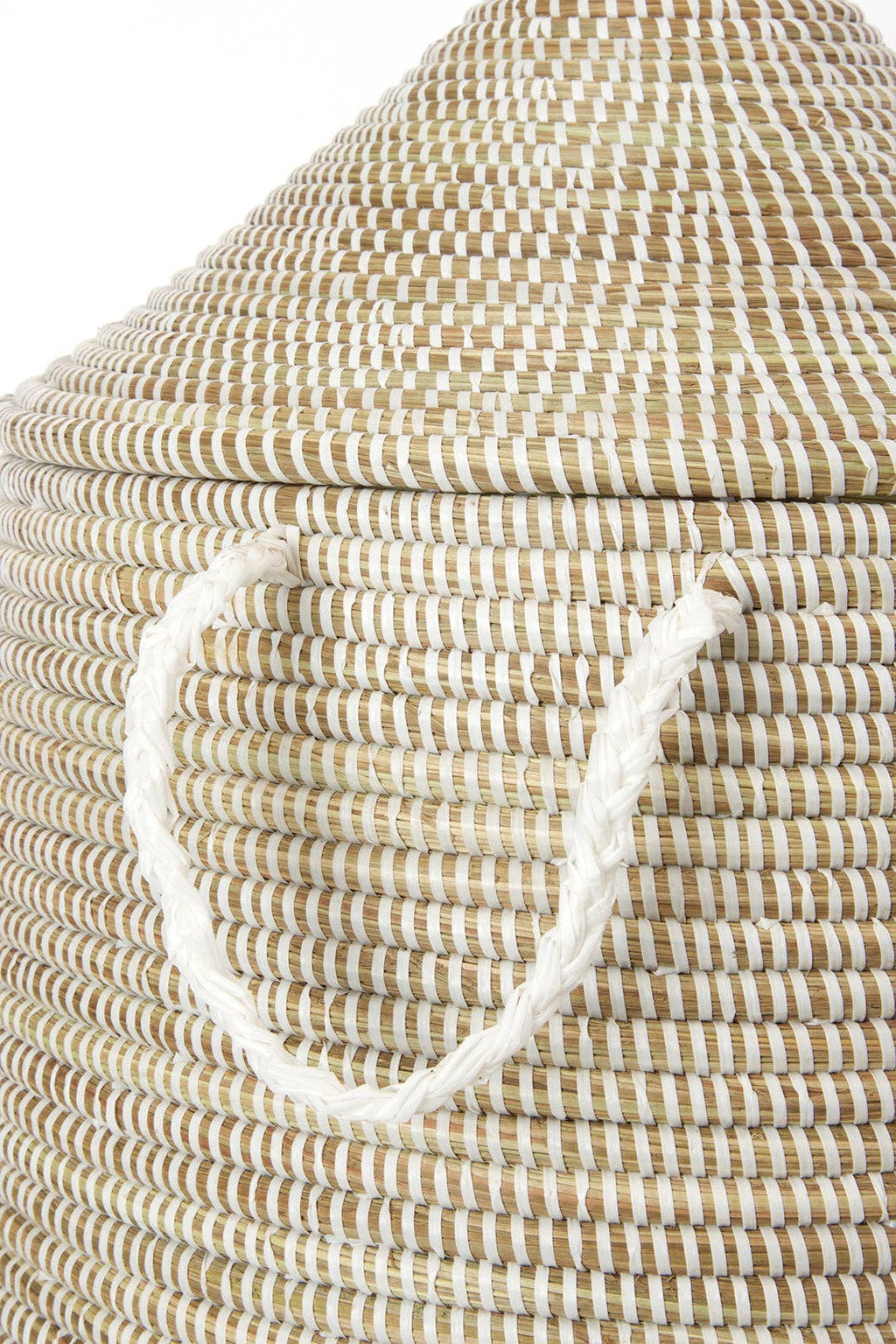 Slender Laurel Hamper Basket from Senegal, Home Decor Housewarming Gift for Her