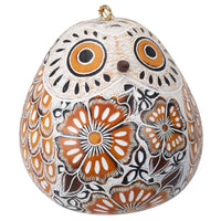 Snowy Owl Gourd Ornament, Handmade Fall Home Decor Housewarming Gift for Her