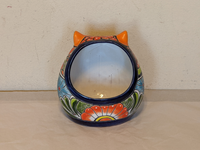 Ceramic Owl Mexican Flower Pot, Colorful Owl Gifts, Talvera Pottery, Indoor or Outdoor Owl Decorations, Talavera Mexico, Large Owl Pot