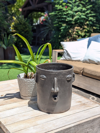 Pre-Order | Big Face Planter & Whistler Flower Pot, Handmade Mexican Pottery of Atzompa Mexico, Indoor Outdoor Home Decor, Pot Ships 10-1