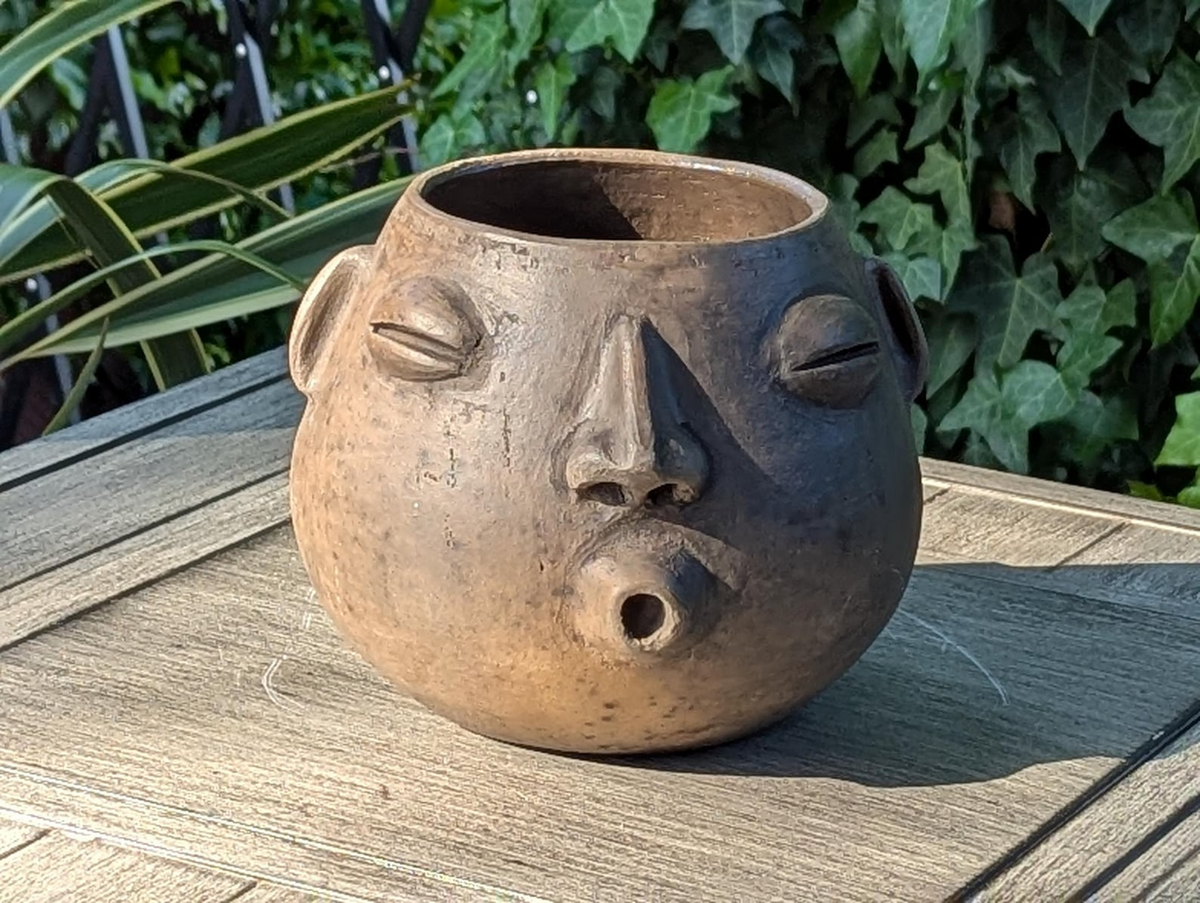Whistler Face Planter is Handmade Mexican Pottery from Atzompa, Mexico, Home Decor, Indoor or Outdoor Decor