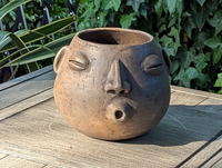 Whistler Face Planter is Handmade Mexican Pottery from Atzompa, Mexico, Home Decor, Indoor or Outdoor Decor