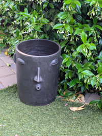 Pre-Order | Big Face Planter & Whistler Flower Pot, Handmade Mexican Pottery of Atzompa Mexico, Indoor Outdoor Home Decor, Pot Ships 10-1
