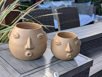 Whistler Face Planter is Handmade Mexican Pottery from Atzompa, Mexico, Home Decor, Indoor or Outdoor Decor