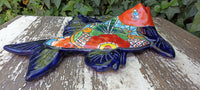 Ceramic Fish, Talavera Pottery, Handmade in Mexico, Fish Home Decor, Garden or Porch Decor, Yard Art, Unique Gift for Fish Lovers