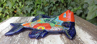 Ceramic Fish, Talavera Pottery, Handmade in Mexico, Fish Home Decor, Garden or Porch Decor, Yard Art, Unique Gift for Fish Lovers