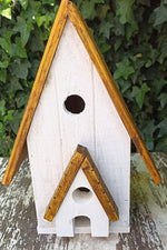 Wooden Birdhouse Asian Style Roof, Outdoor or Indoor Decorative Birdhouse, Unique Gift Idea Handmade in Mexico