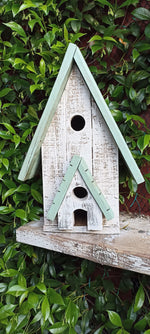 Wooden Birdhouse Asian Style Roof, Outdoor or Indoor Decorative Birdhouse, Unique Gift Idea Handmade in Mexico