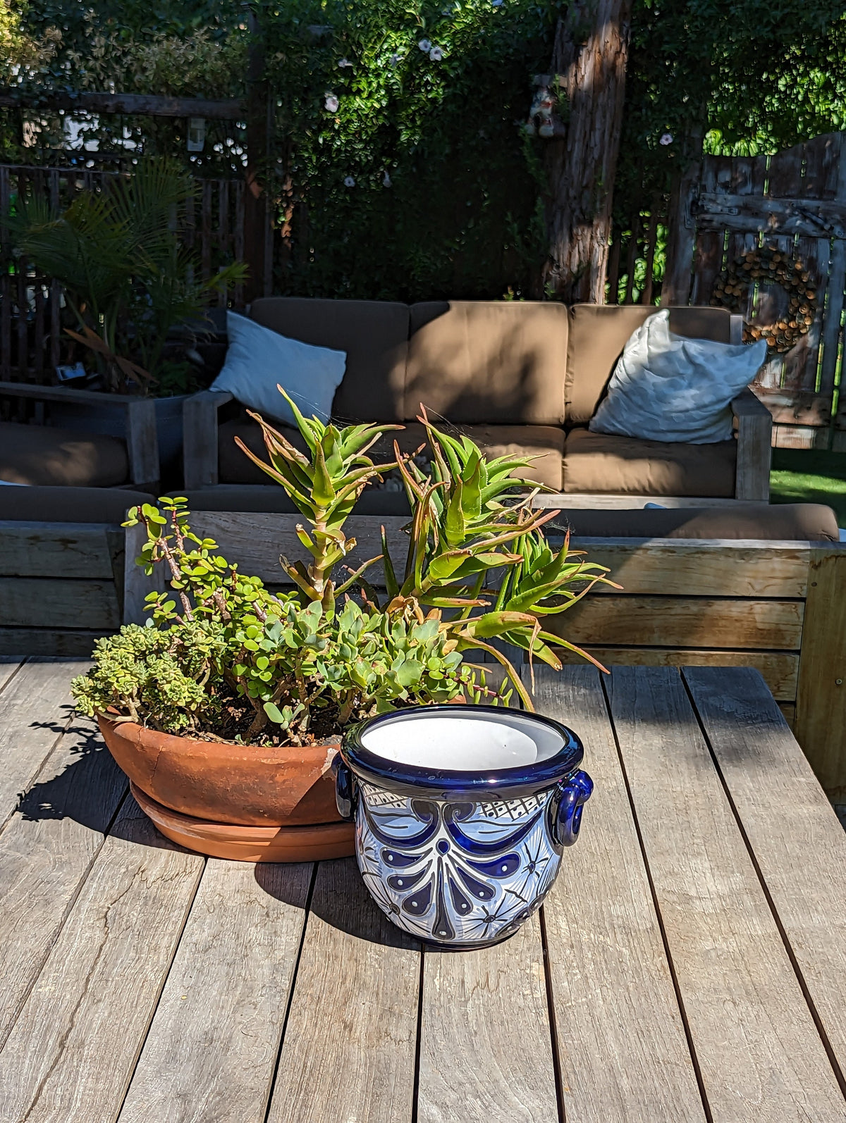 Blue Talavera Vase, Ceramic Mexican Pottery, Handmade Decorative Flower Vase, Colorful Home Decor