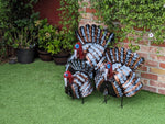 Thanksgiving Turkey Decorations as Outdoor Garden Art or Table Decor Centerpiece for Your Home, Metal Turkey Decor in 3 Sizes