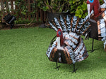 Thanksgiving Turkey Decorations as Outdoor Garden Art or Table Decor Centerpiece for Your Home, Metal Turkey Decor in 3 Sizes