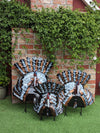 Thanksgiving Turkey Decorations as Outdoor Garden Art or Table Decor Centerpiece for Your Home, Metal Turkey Decor in 3 Sizes