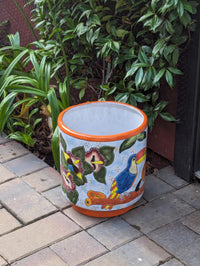 Toucan Planter | 14" Ceramic Talavera Flower Pot | Handmade Mexican Pottery