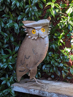 Bronze Owl Garden Decor & Metal Owl Statue, Outdoor Owl Decoration Yard Decor, Metal Owl Sculpture Home Decor Figurine