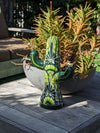 Saguaro Cactus Decor is Colorful Mexican Talavera Pottery, Cactus Room Decor for Bedroom, Bathroom, Outdoor Decorations or Housewarming Gift