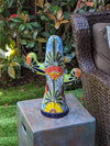 Saguaro Cactus Decor is Colorful Mexican Talavera Pottery, Cactus Room Decor for Bedroom, Bathroom, Outdoor Decorations or Housewarming Gift