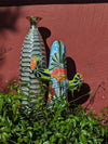 Saguaro Cactus Decor is Colorful Mexican Talavera Pottery, Cactus Room Decor for Bedroom, Bathroom, Outdoor Decorations or Housewarming Gift