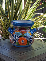 Stunning 10.5" Round Planter, Talavera Ceramic Flower Pot, Use Handmade Pottery for Outdoor Garden Decor or Indoor Home Decor, Unique Gift