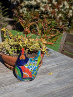 Ceramic Rooster, Talavera Pottery, Handmade in Mexico, Outdoor Home Decor, Garden or Porch Decor, Yard Art, Unique Gift for Chicken Lovers