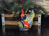 Ceramic Rooster, Talavera Pottery, Handmade in Mexico, Outdoor Home Decor, Garden or Porch Decor, Yard Art, Unique Gift for Chicken Lovers