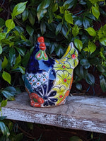 Ceramic Rooster, Talavera Pottery, Handmade in Mexico, Outdoor Home Decor, Garden or Porch Decor, Yard Art, Unique Gift for Chicken Lovers