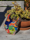 Ceramic Rooster, Talavera Pottery, Handmade in Mexico, Outdoor Home Decor, Garden or Porch Decor, Yard Art, Unique Gift for Chicken Lovers