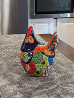 Ceramic Rooster, Talavera Pottery, Handmade in Mexico, Outdoor Home Decor, Garden or Porch Decor, Yard Art, Unique Gift for Chicken Lovers