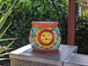 11.5" Oval Mexican Sun Flower Planter is a Colorful, Handmade Talavera Ceramic Planter Pot for Home and Garden Decor, Outdoor Yard Art