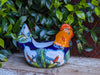 Chicken Flower Pot, Ceramic Talavera Planter, Handmade Mexican Pottery Home Decor - Indoor Planter or Outdoor Pot, Small Planter Pot