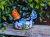 Chicken Flower Pot, Ceramic Talavera Planter, Handmade Mexican Pottery Home Decor - Indoor Planter or Outdoor Pot, Small Planter Pot