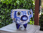 Talavera Blowfish Planter is Hand Painted Ceramic Mexican Pottery | Unique Planter Pot for Yard Art & Outdoor Garden Decor, Big 17&quot; Wide Pot