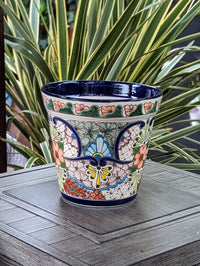 Pre-Order | Gardenia Flower Pot & Ceramic Planter is Stunning Handmade Mexican Pottery for Outdoor Gardening, Indoor Home Decor, Ships 3-25
