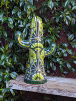 Saguaro Cactus Decor is Colorful Mexican Talavera Pottery, Cactus Room Decor for Bedroom, Bathroom, Outdoor Decorations or Housewarming Gift