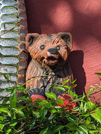 Chainsaw Love Bear Garden Decor & Yard Art to Greet Your Guests with a Handmade Wooden Statue on Your Front Porch