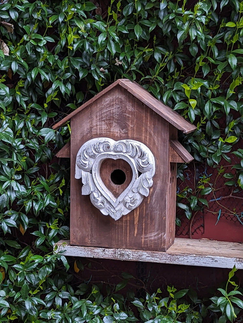 Wooden Birdhouse, Outdoor Garden Decoration, Unique Handmade Yard Decor, Housewarming Gift for Bird Lovers